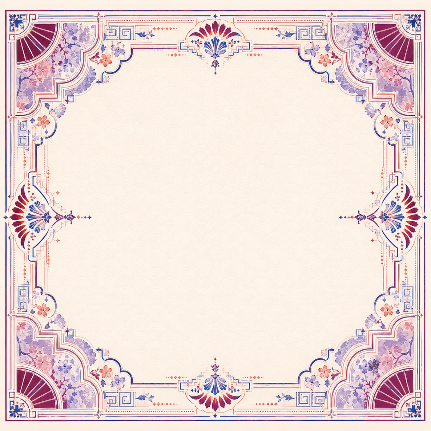 Purple Coral Chinoiserie - 17.7oz Leatherette