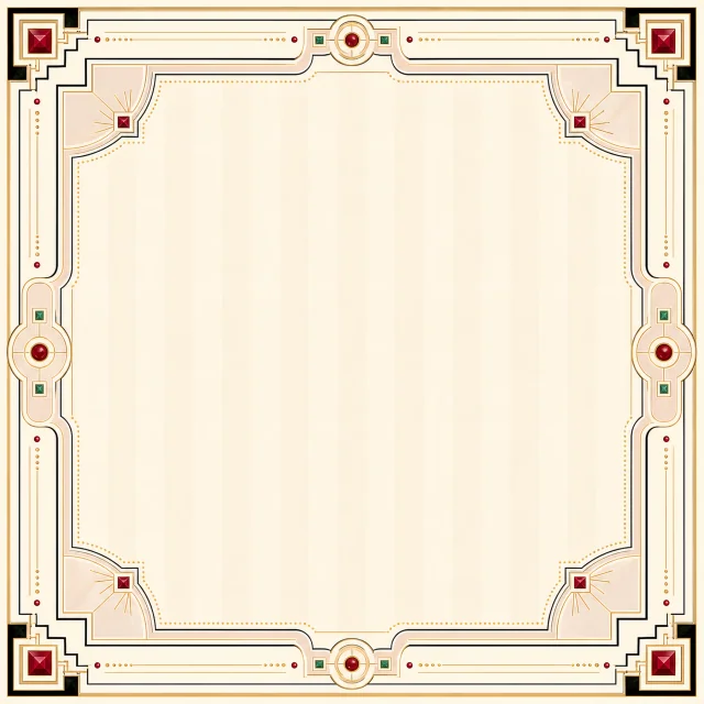 Pearl Black Champagne Ruby premium Mahjong mat with champagne and black border details