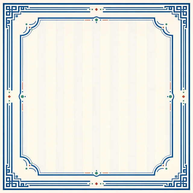 Royal Blue Tile Back premium Mahjong mat with blue tile-line border