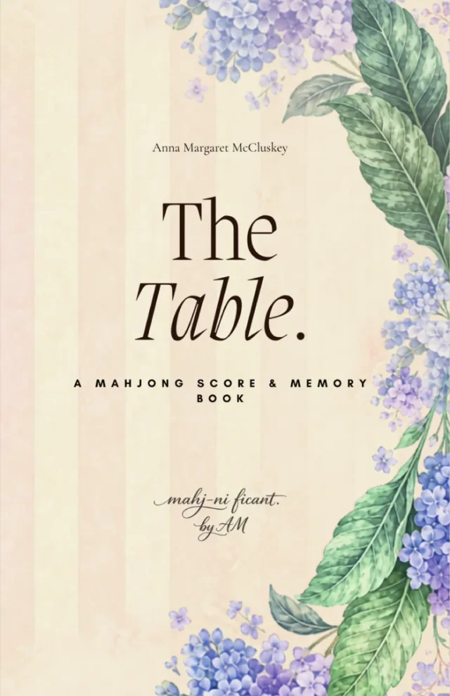 Hydrangea edition cover for The Table Mahjong Score and Memory Book