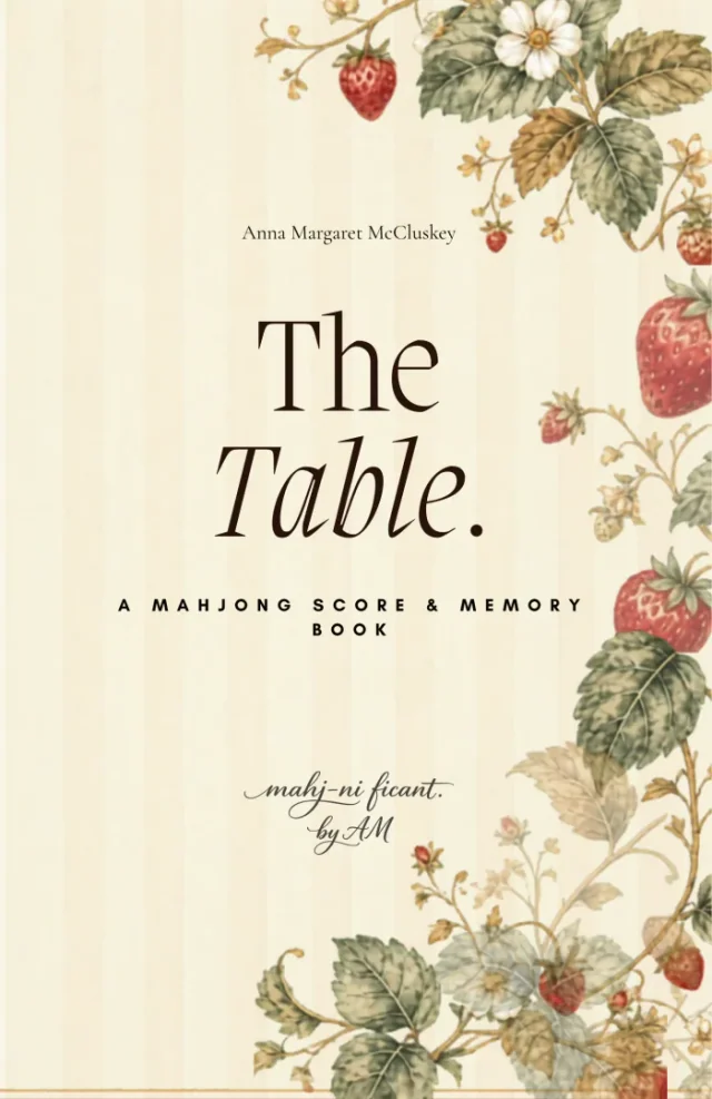 Strawberry edition cover for The Table Mahjong Score and Memory Book