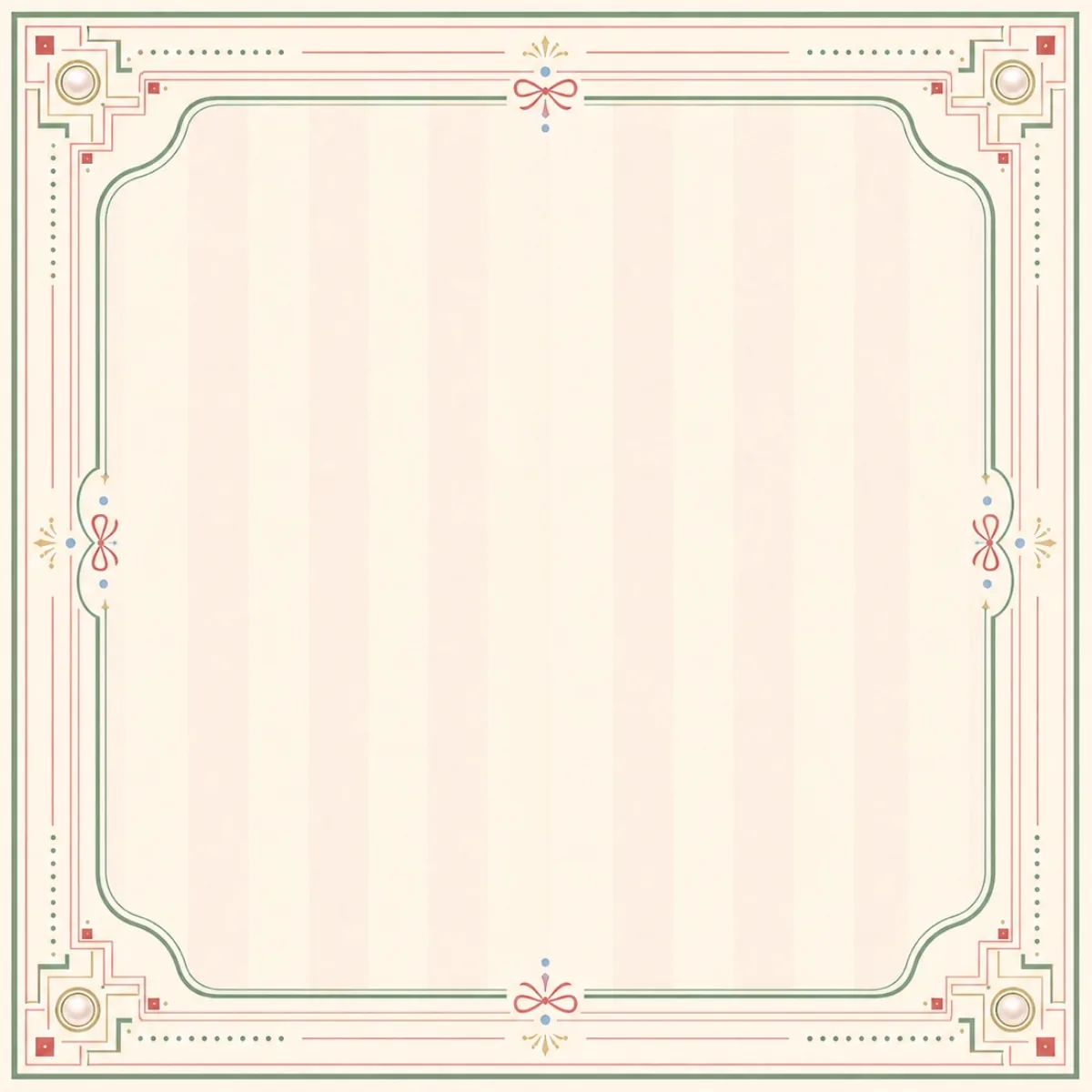 Soft Classic Ivory Jade Blush premium Mahjong mat with delicate blush and jade border