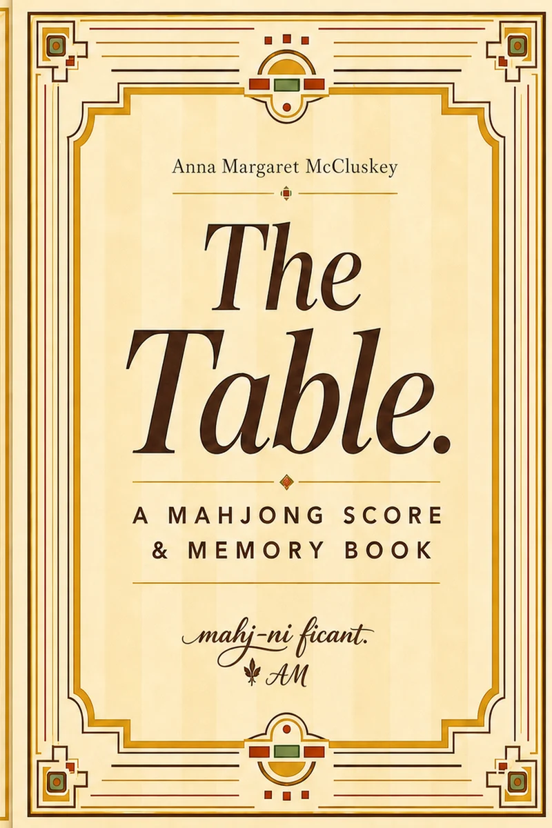 Butterscotch Vintage Bakelite edition cover for The Table Mahjong Score and Memory Book