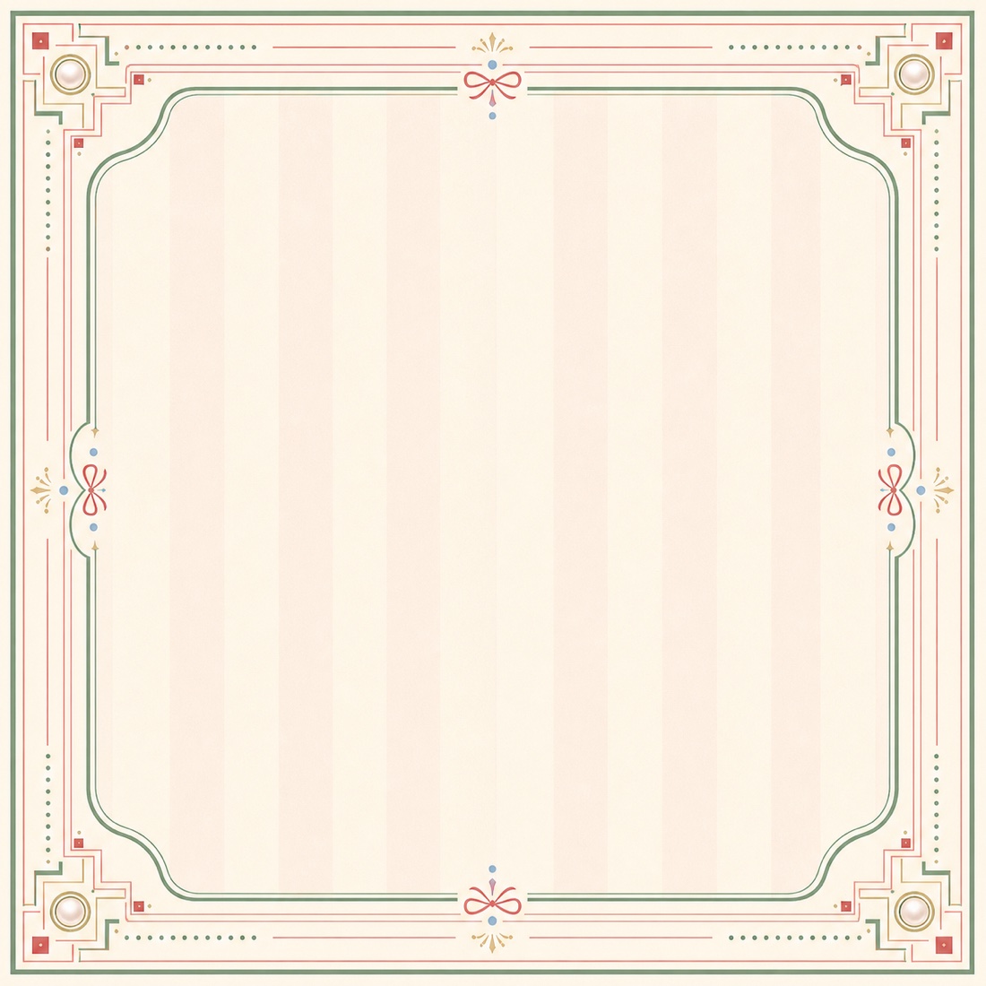 Soft Classic Ivory Jade Blush premium Mahjong mat with delicate blush and jade border
