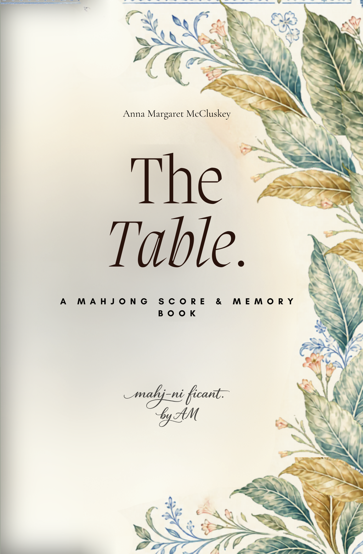 Porcelain Tobacco edition cover for The Table Mahjong Score and Memory Book